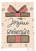 Joyeux anniversaire avec un joli cadeau décoré